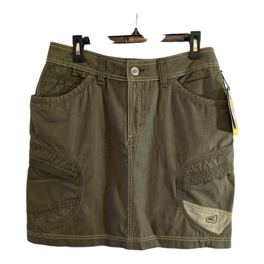 KEEN NEWPORT HYBRID HIKING SKIRT SIZE 10 OLIVE PENCIL CARGO OUTDOOR 7 POCKET NWT - Picture 1 of 12